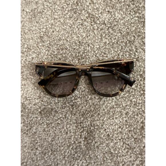 Marc Jacobs Brown Tortoise Gradient 165/S Twisted Temple Cat Eye Sunglasses - Picture 10 of 13